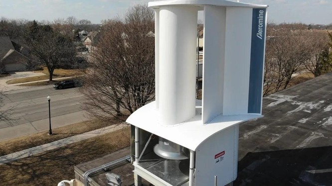 ĐIỆN GIÓ AEROMINE KẾT HỢP VỚI MODULE MÁY PHÁT ĐIỆN 1 diengio