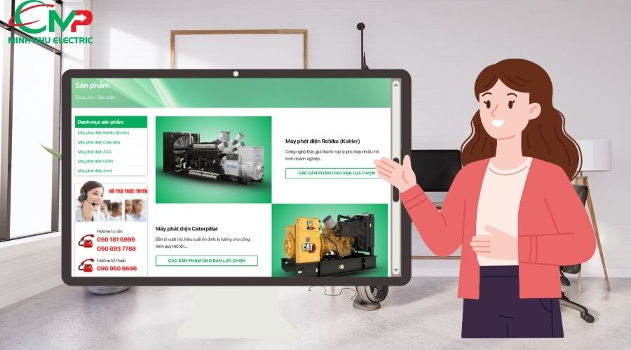 Cách liên hệ để được tư vấn và đặt mua máy phát điện xoay chiều tại Minh Phú Electric