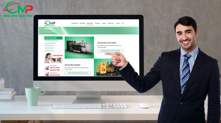 Hướng dẫn liên hệ tư vấn và báo giá máy phát điện công nghiệp tại Minh Phú Electric