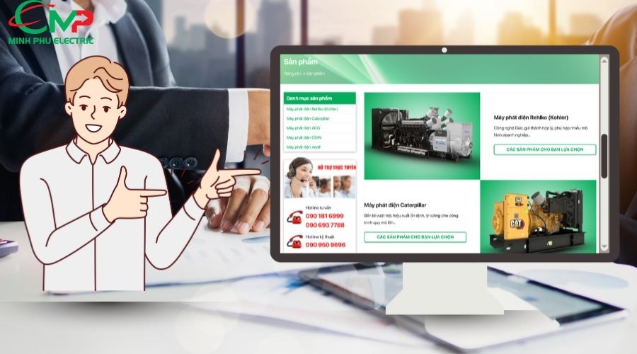 Hướng dẫn liên hệ và nhận tư vấn máy phát điện Rehlko (Kohler) tại Minh Phú Electric
