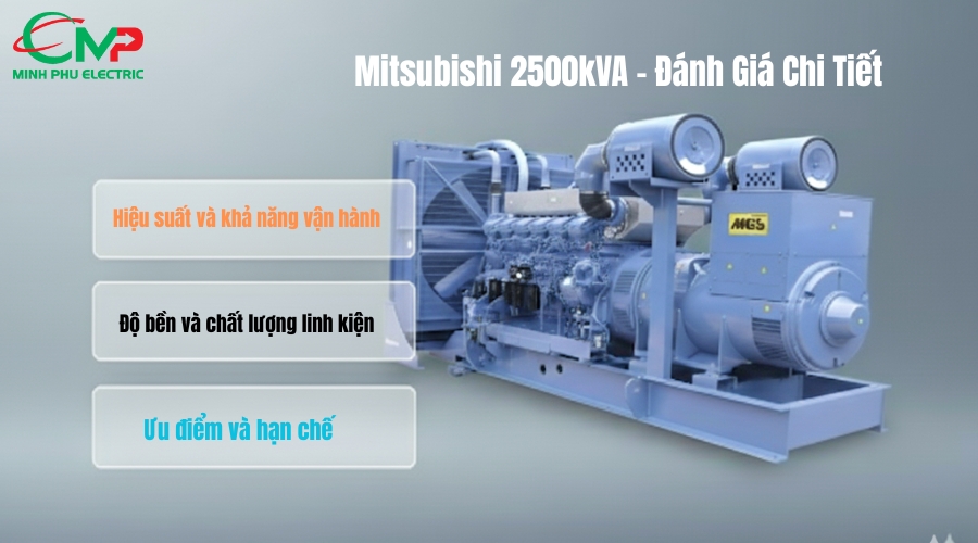 Đánh giá chi tiết máy phát điện Mitsubishi 2500kVA