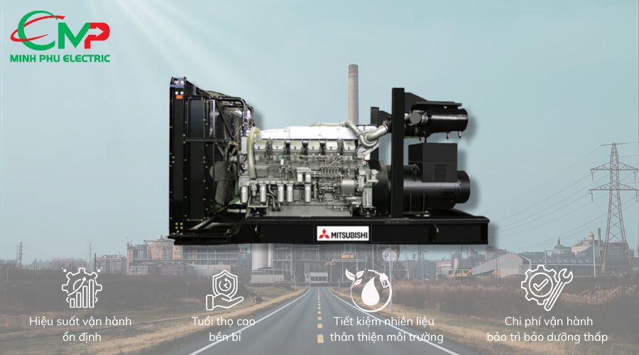Ưu điểm nổi bật của máy phát điện Mitsubishi 2000kVA