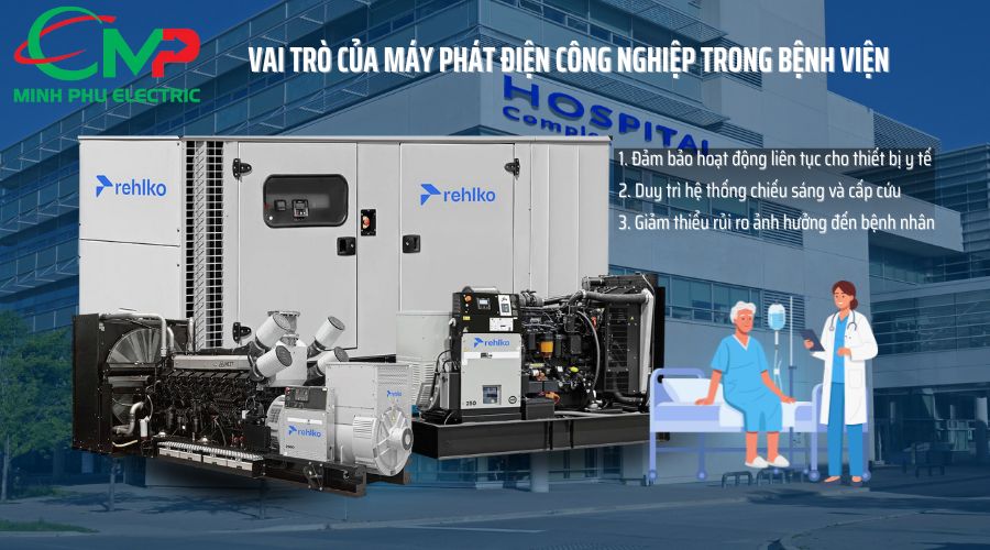 MÁY PHÁT ĐIỆN CÔNG NGHIỆP CHO BỆNH VIỆN CẦN CÓ GÌ? 1 Vai trò của máy phát điện công nghiệp trong bệnh viện