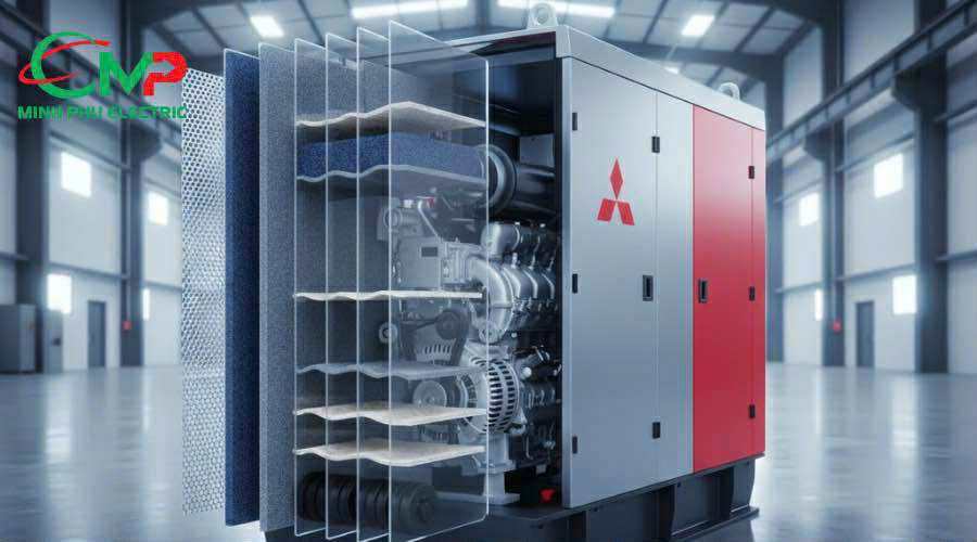 5 Điểm khác biệt nổi bật trong công nghệ giảm tiếng ồn của máy phát điện Mitsubishi