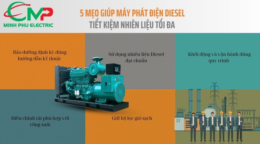 5 mẹo giúp máy phát điện Diesel tiết kiệm nhiên liệu tối đa