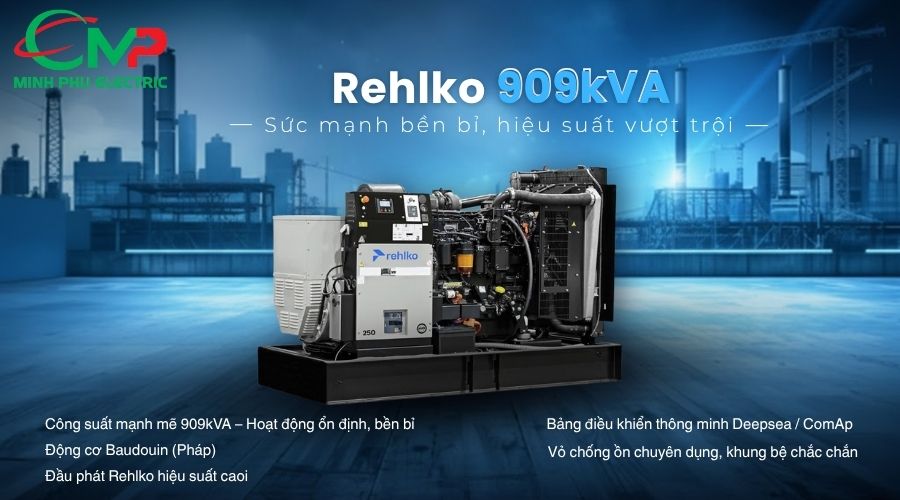Cấu hình máy phát điện Rehlko 909kVA