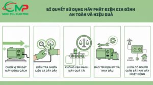 Bí quyết sử dụng máy phát điện gia đình an toàn và hiệu quả