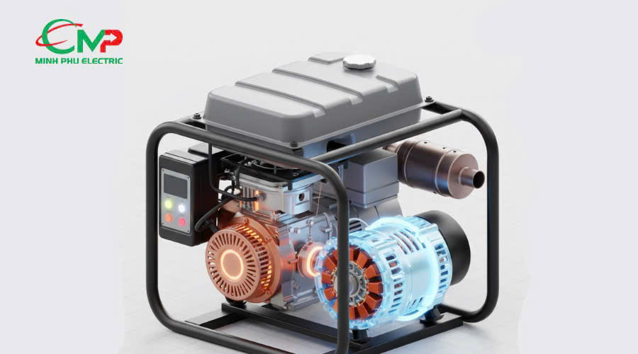 Cách các bộ phận của máy phát điện 3kW hoạt động