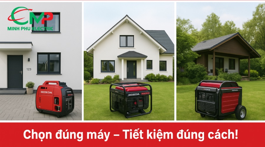 MÁY PHÁT ĐIỆN HONDA: HIỆU QUẢ, TIẾT KIỆM! 2 Cách chọn máy phát điện Honda phù hợp với nhu cầu từng hộ gia đình