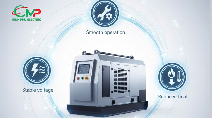 Tối ưu hóa hiệu suất máy phát điện 3 pha sau khi thay thế linh kiện mới