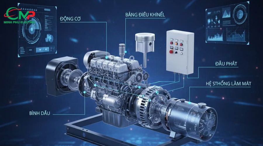Các thông số kỹ thuật quan trọng trong cấu hình máy phát điện công nghiệp
