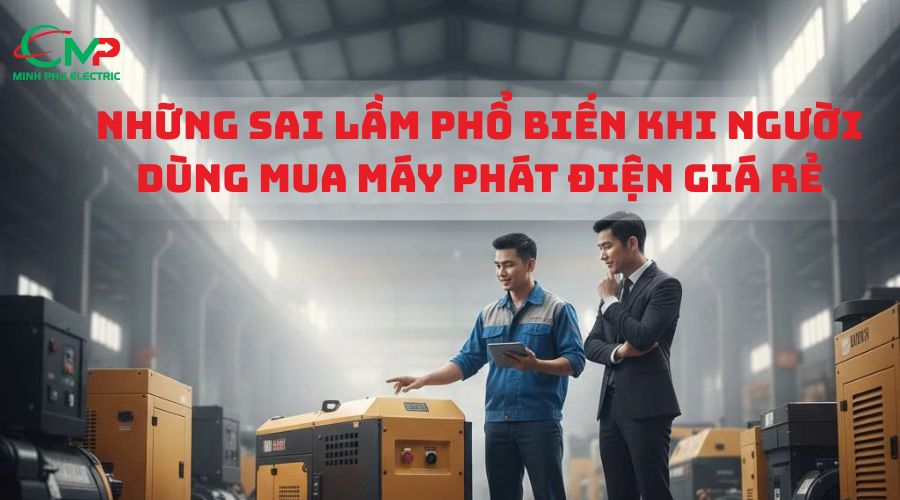 MÁY PHÁT ĐIỆN GIÁ RẺ: 5 LƯU Ý KHI MUA 2 Những sai lầm phổ biến khi người dùng mua máy phát điện giá rẻ