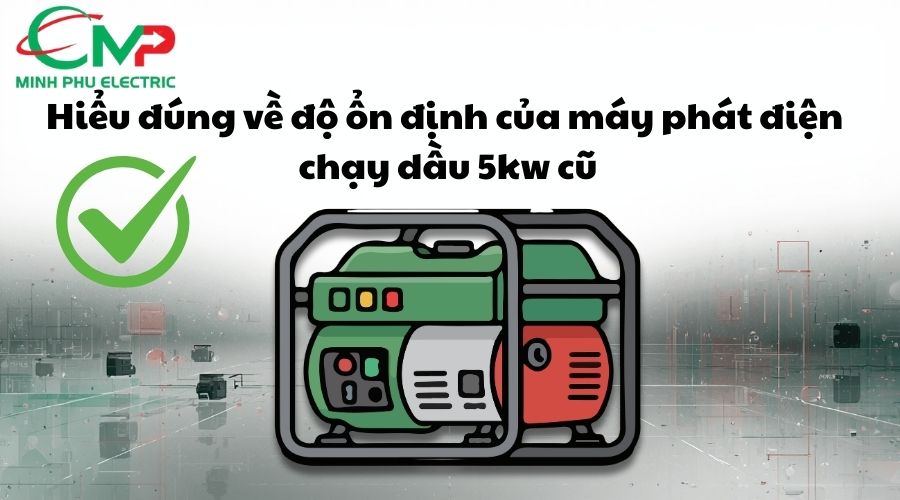 MÁY PHÁT ĐIỆN CHẠY DẦU 5KW CŨ CHẠY ỔN ĐỊNH KHÔNG? 1 Hiểu đúng về độ ổn định của máy phát điện chạy dầu 5kw cũ