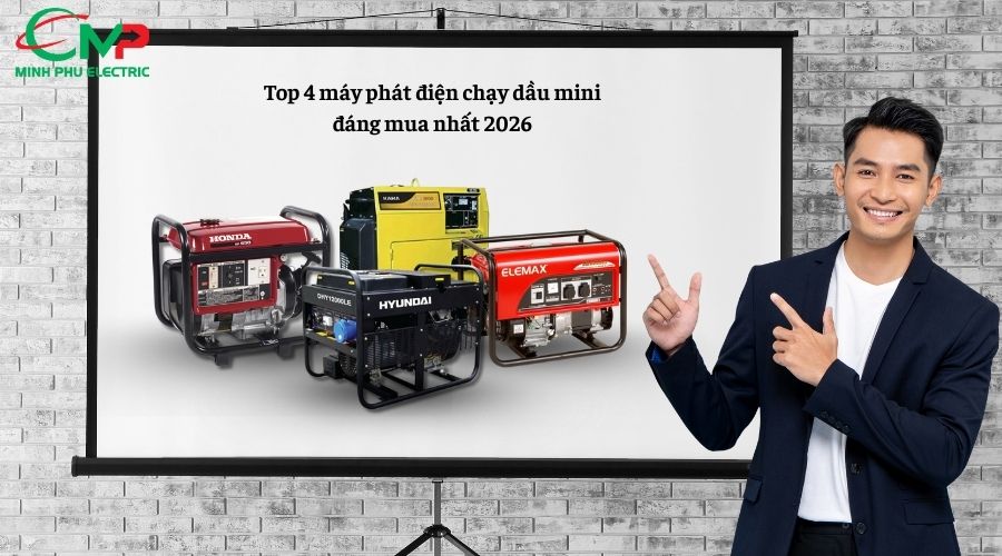 Top 4 máy phát điện chạy dầu mini đáng mua nhất 2026