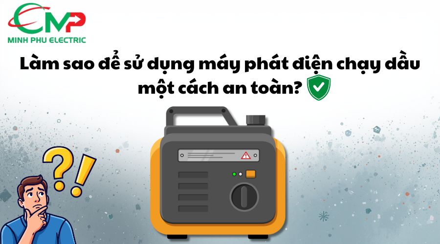 MÁY PHÁT ĐIỆN CHẠY DẦU CÓ AN TOÀN KHI SỬ DỤNG? 3 Làm sao để sử dụng máy phát điện chạy dầu một cách an toàn
