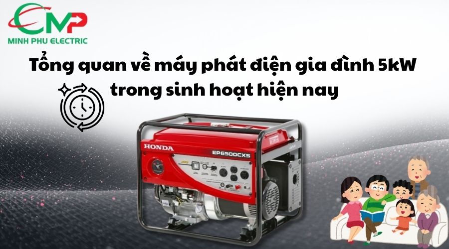 Tổng quan về máy phát điện gia đình 5kW trong sinh hoạt hiện nay