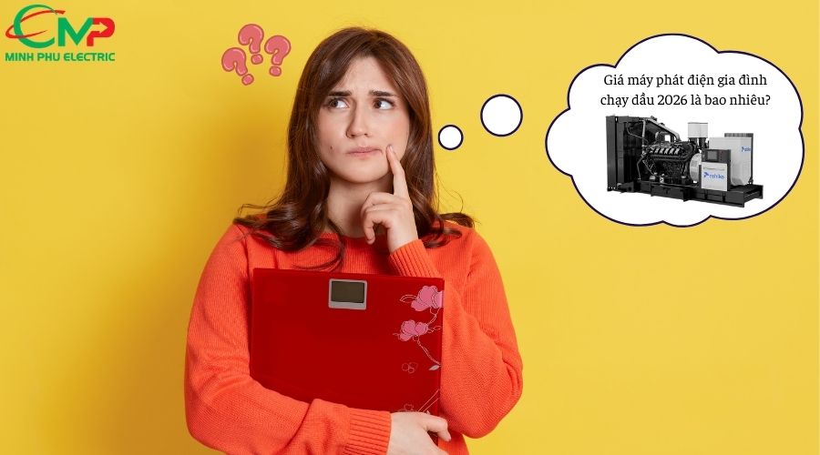 Giá máy phát điện gia đình chạy dầu 2026 là bao nhiêu?