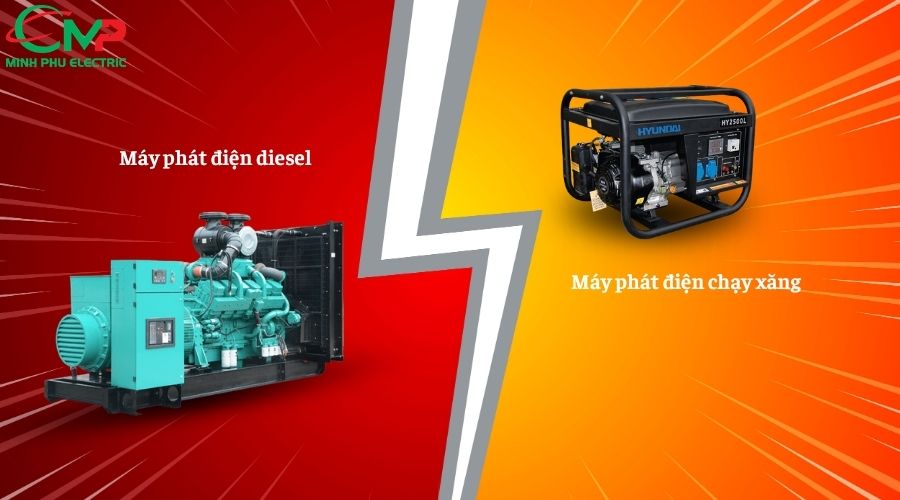 NÊN CHỌN MÁY PHÁT ĐIỆN DIESEL HAY XĂNG? 3 Nên chọn máy phát điện diesel hay máy xăng theo từng nhu cầu?