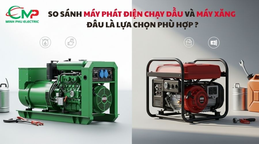 MÁY PHÁT ĐIỆN CHẠY DẦU: LỰA CHỌN THÔNG MINH? 3 So sánh máy phát điện chạy dầu và máy xăng: Đâu là lựa chọn phù hợp?