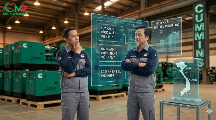 Kinh nghiệm chọn mua máy phát điện Cummins phù hợp