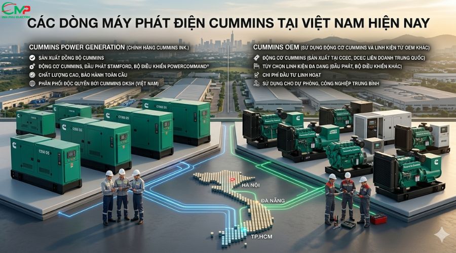Các dòng máy phát điện Cummins tại Việt Nam hiện nay