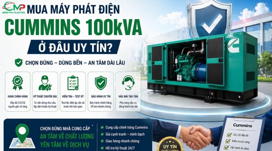 Mua máy phát điện Cummins 100kVA ở đâu uy tín?