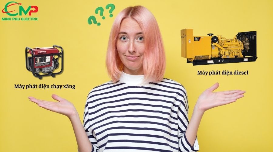 NÊN CHỌN MÁY PHÁT ĐIỆN DIESEL HAY XĂNG? 1 Sự khác biệt cơ bản giữa máy phát điện diesel và máy xăng
