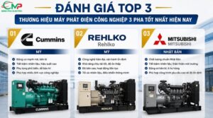 Đánh giá top 3 thương hiệu máy phát điện công nghiệp 3 pha tốt nhất hiện nay