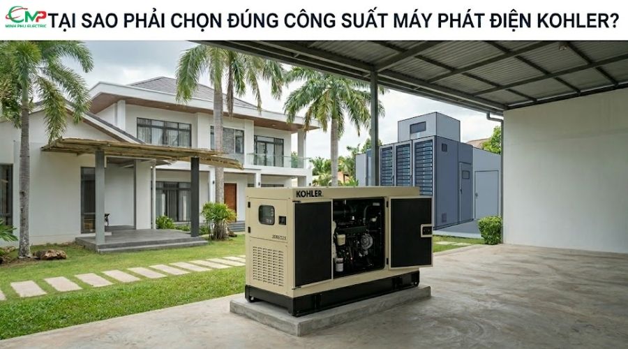 Tại sao phải chọn đúng công suất máy phát điện Kohler?