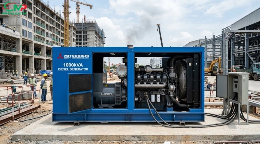 Máy phát điện Mitsubishi 1000kVA phù hợp cho những dự án nào? 