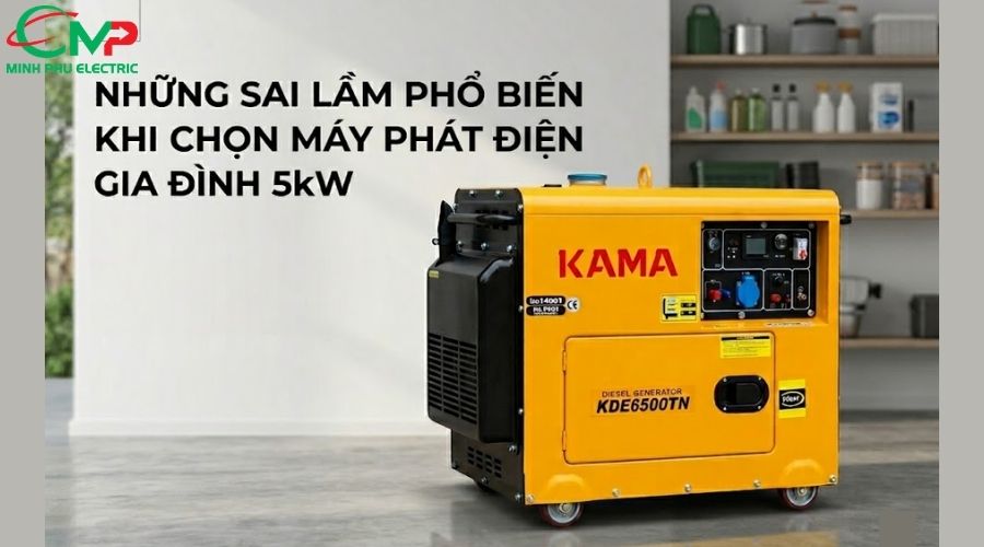 Những sai lầm phổ biến khi chọn máy phát điện gia đình 5kW