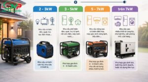Nên mua máy phát điện gia đình công suất bao nhiêu?
