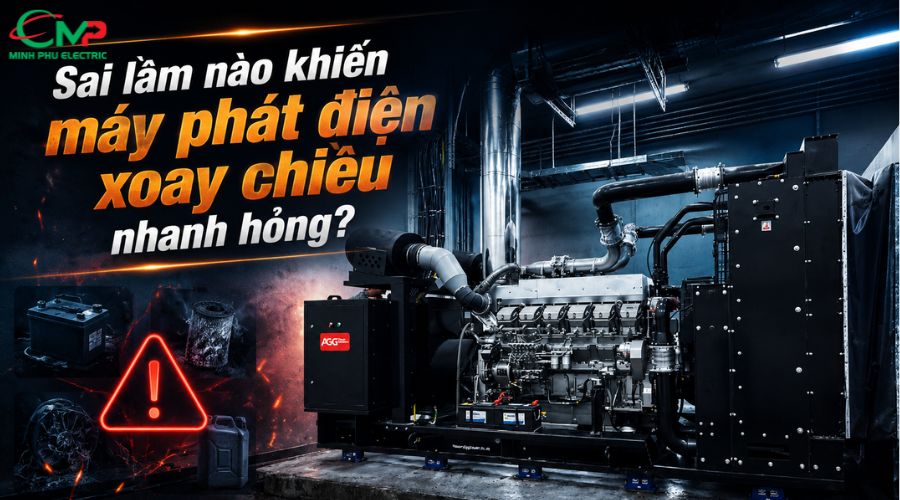Sai lầm nào khiến máy phát điện xoay chiều nhanh hỏng? 
