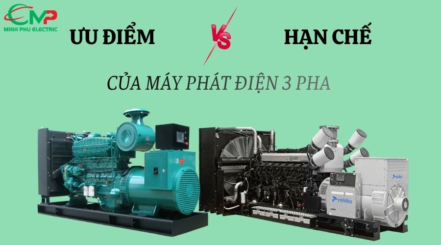 MÁY PHÁT ĐIỆN 3 PHA LÀ GÌ? CÓ GÌ KHÁC BIỆT? 2 Ưu điểm và hạn chế của máy phát điện 3 pha