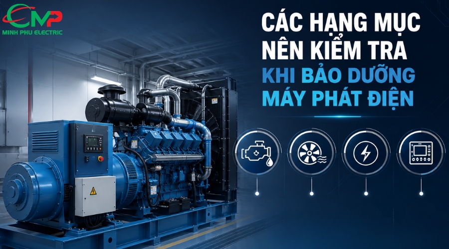 KHI NÀO CẦN BẢO DƯỠNG MÁY PHÁT ĐIỆN? 2 Các hạng mục nên kiểm tra khi bảo dưỡng máy phát điện