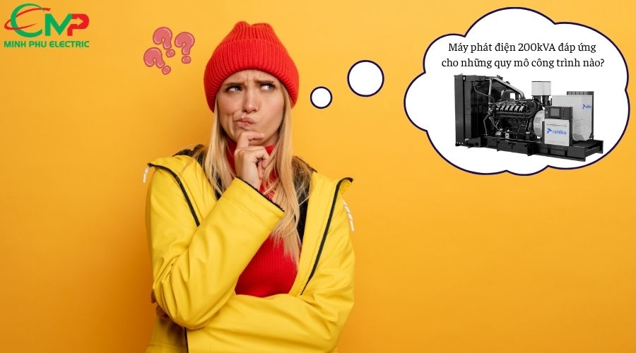 Máy phát điện 200kVA đáp ứng cho những quy mô công trình nào?