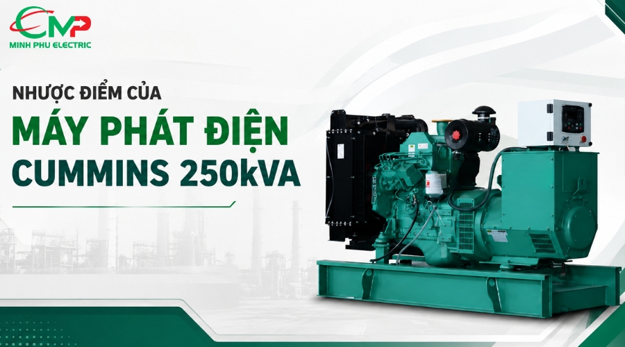 Nhược điểm của máy phát điện Cummins 250kVA