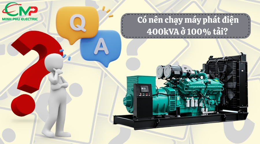 MÁY PHÁT ĐIỆN 400KVA CHẠY ĐƯỢC BAO NHIÊU TẢI? 3 Có nên chạy máy phát điện 400kVA ở 100% tải?