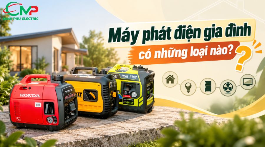 Máy phát điện gia đình có những loại nào? 