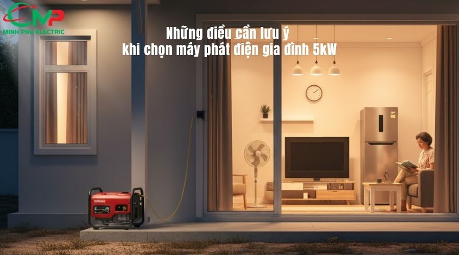 Những điều cần lưu ý khi chọn máy phát điện gia đình 5kW