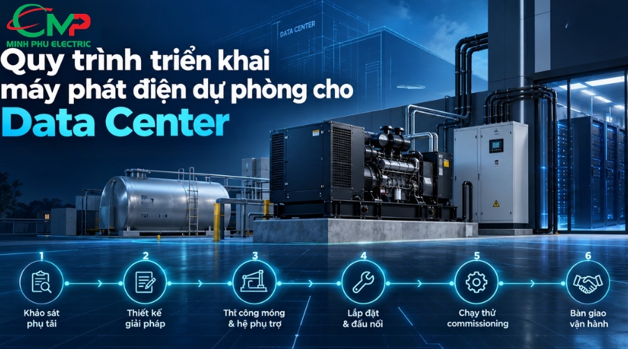 Quy trình triển khai máy phát điện dự phòng cho Data Center 