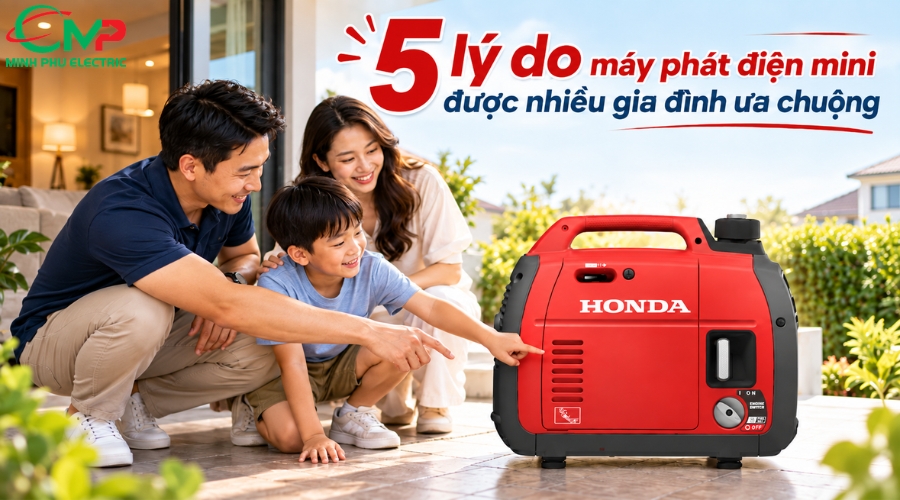 5 lý do máy phát điện mini được nhiều gia đình ưa chuộng