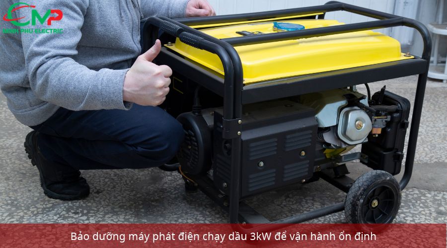 Bảo dưỡng máy phát điện chạy dầu 3kW để vận hành ổn định