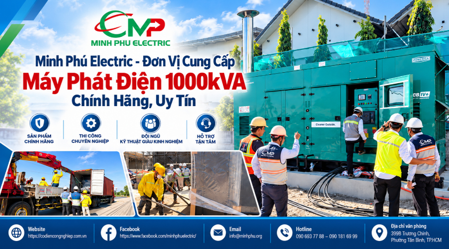 Địa chỉ mua máy phát điện 1000kVA chính hãng, uy tín