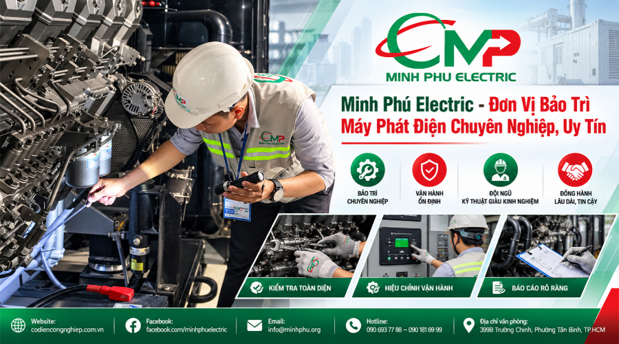 ĐƠN VỊ BẢO TRÌ MÁY PHÁT ĐIỆN CHUYÊN NGHIỆP, UY TÍN 2 Lý do nên chọn dịch vụ bảo trì máy phát điện tại Minh Phú Electric