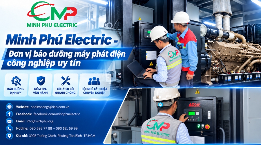 Minh Phú Electric - Đơn vị bảo dưỡng máy phát điện công nghiệp uy tín