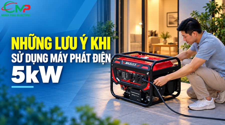 MÁY PHÁT ĐIỆN 5KW CHẠY ĐƯỢC NHỮNG THIẾT BỊ GÌ? 3 Những lưu ý khi sử dụng máy phát điện 5kW