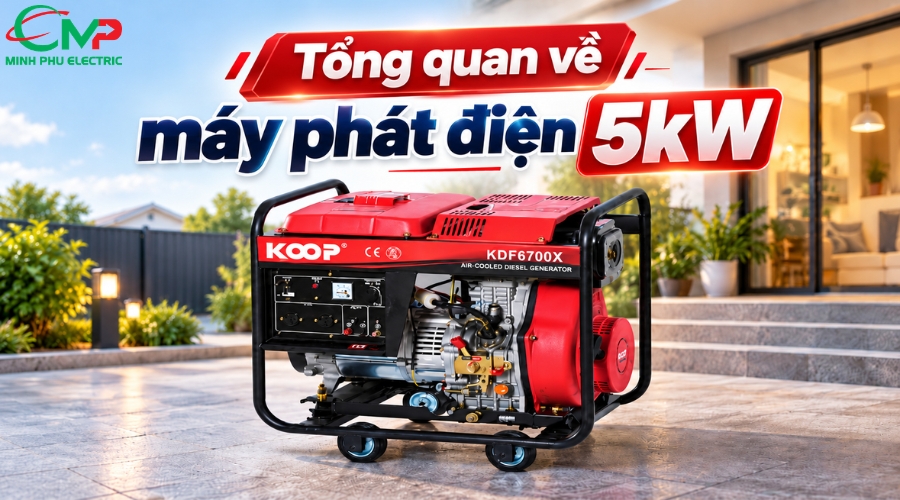 MÁY PHÁT ĐIỆN 5KW CHẠY ĐƯỢC NHỮNG THIẾT BỊ GÌ? 1 Tổng quan về máy phát điện 5kW